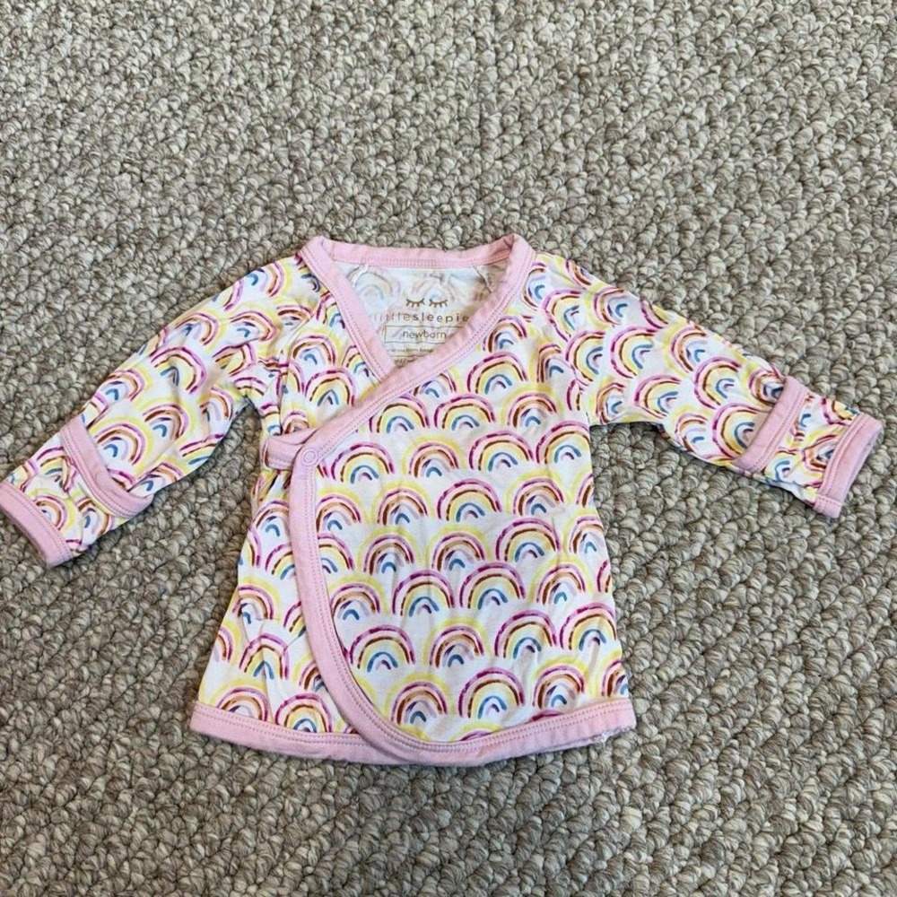 Little Sleepies Girls‎ Rainbow Bamboo Shirt Size Newborn